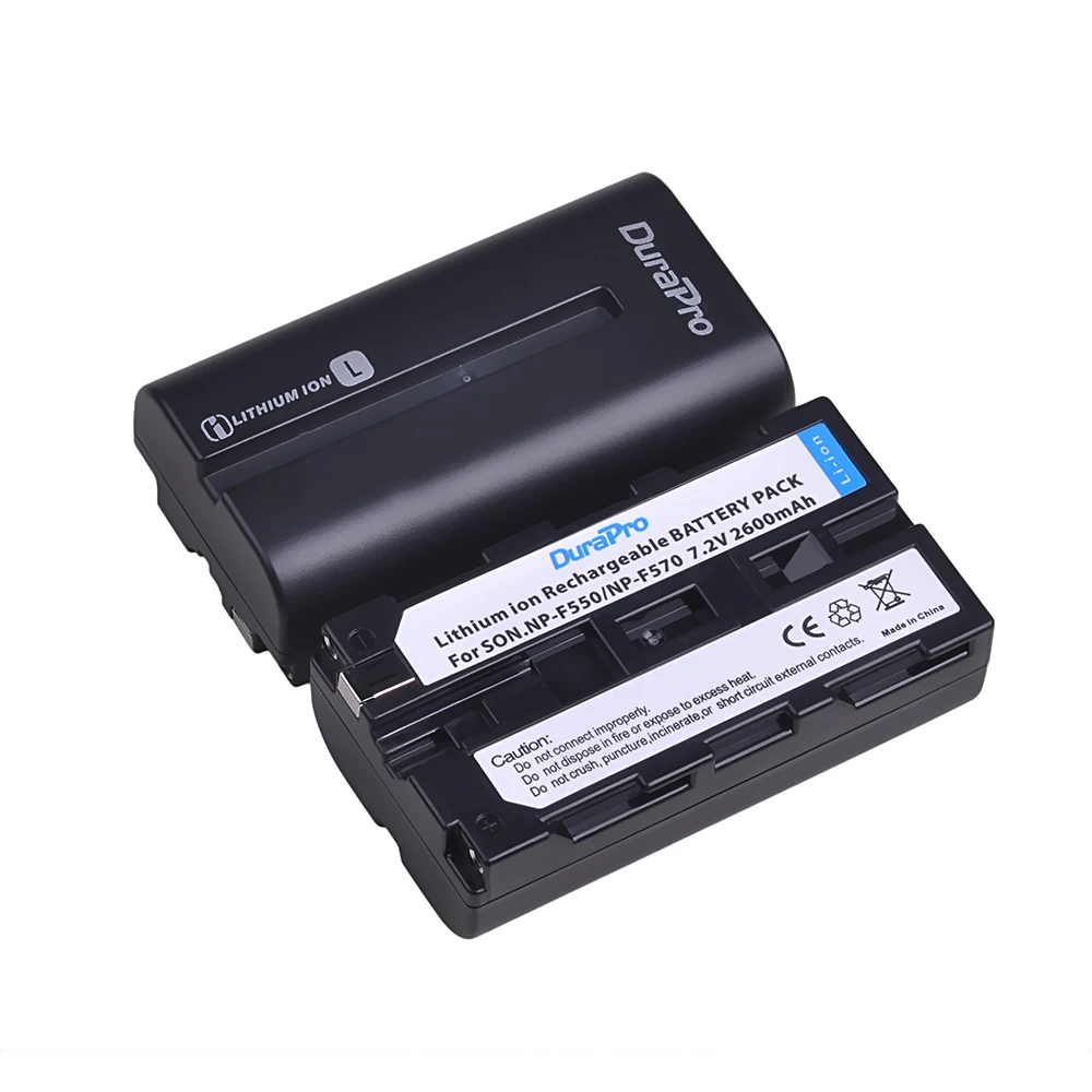 DuraPro 2600mAH NP-F550 NP-F570 Camera Battery + LED USB Dual Charger for Sony CCD-RV100 CCD-TR517 CCD-TR516 for LED Video Light