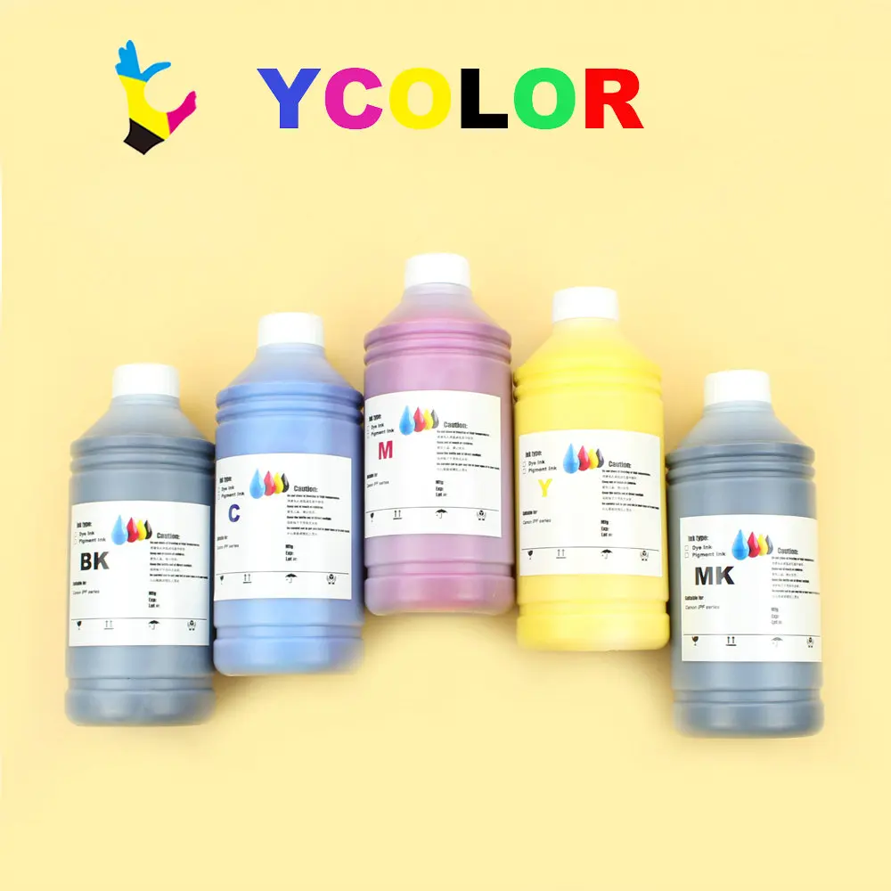 

DGYCJLFP 1000ML/Bottle 6color/lot Waterbased Dye/Pigment ink for Canon IPF 810 820 815 825 printer for Canon PFI 703 303