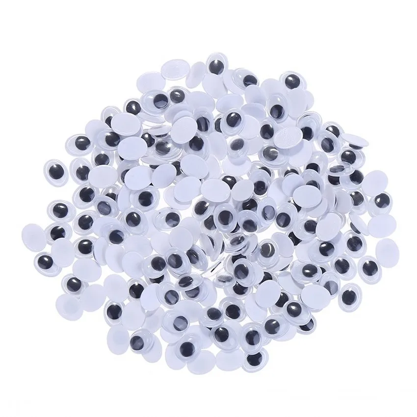 With Self-adhesive 200PCS/lot 10mmx8mm Oval Dolls Eye Googly Safety Eye For Toys Used For DIY Scrapbooking Crafts