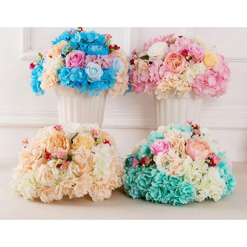 

Wedding Road Lead Flower, Hydrangea Rose, T Stage Layout Floral Props, Welcome Area Flower Ball, Wedding Centerpiece, 2024 New