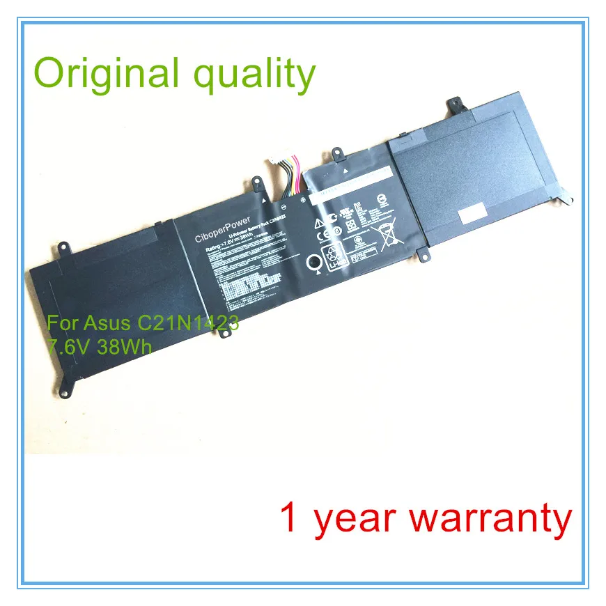 Original laptop batteries for C21N1423,R301LA-FN063H,X302LJ-FN027H,X302LA-FN097H,X302L,0B200-01360100,7.6V,4 cell