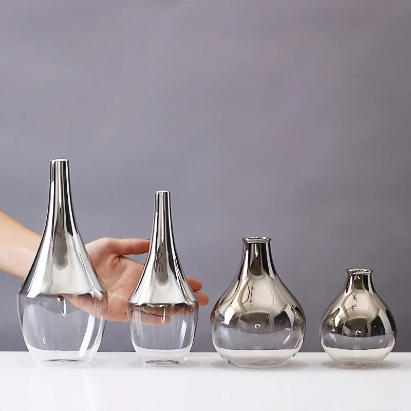 مزهرية زجاجية مبتكرة للديكور المنزلي، حاويات زجاجية شفافة، مزهريات زهور، زجاجة DIY، إكسسوارات الزفاف