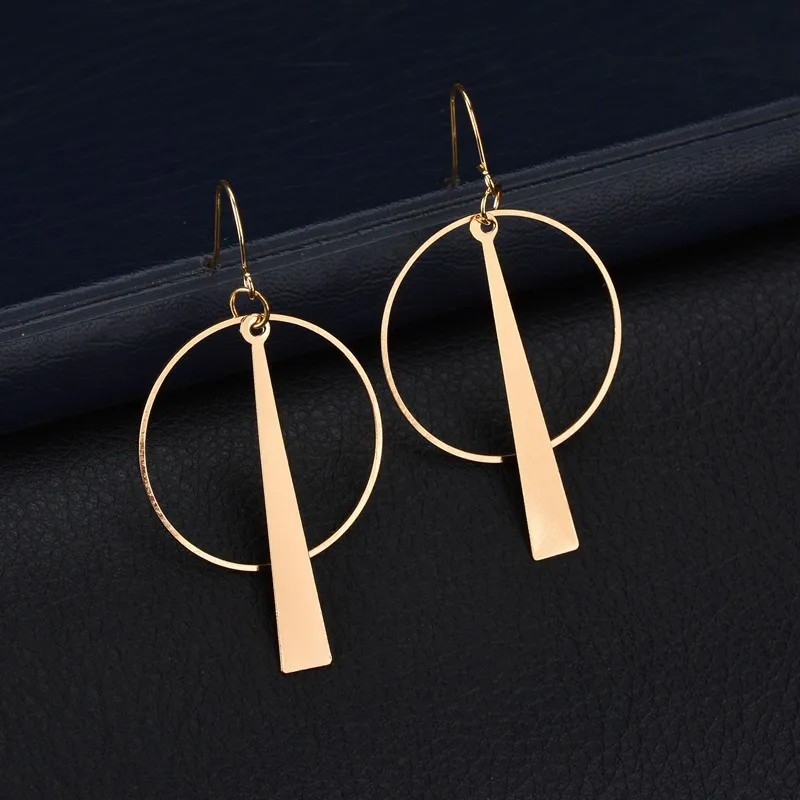 2018 New Fashion Pendant Drop Earrings For Women Jewelry Alloy Big Round Sequins Dangle Earrings Boucle D\'oreille Femme Pendante