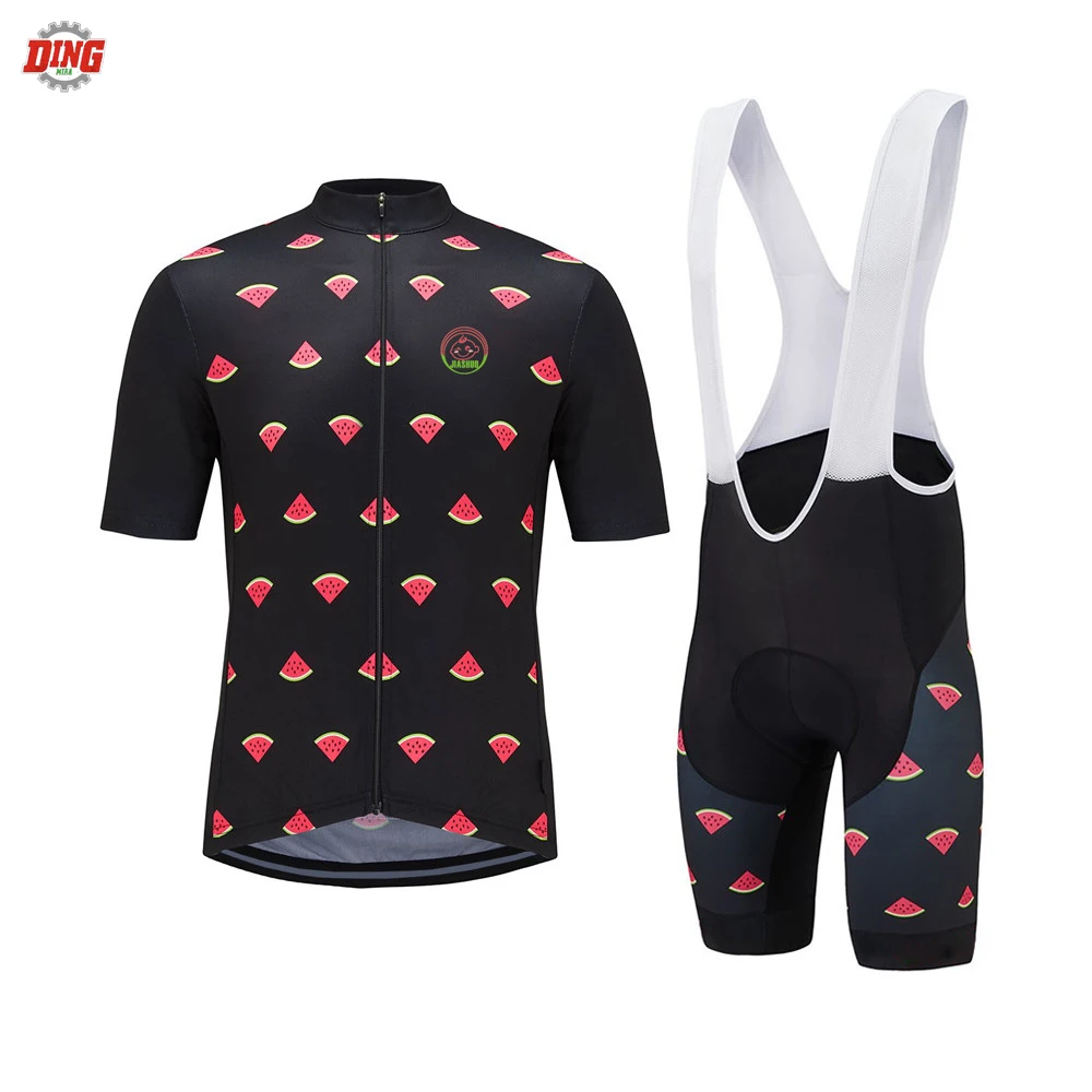 NEW cycling jersey set ropa Ciclismo men short sleeve biack Breathable bike wear jersey set bib shorts Gel Pad MTB customized