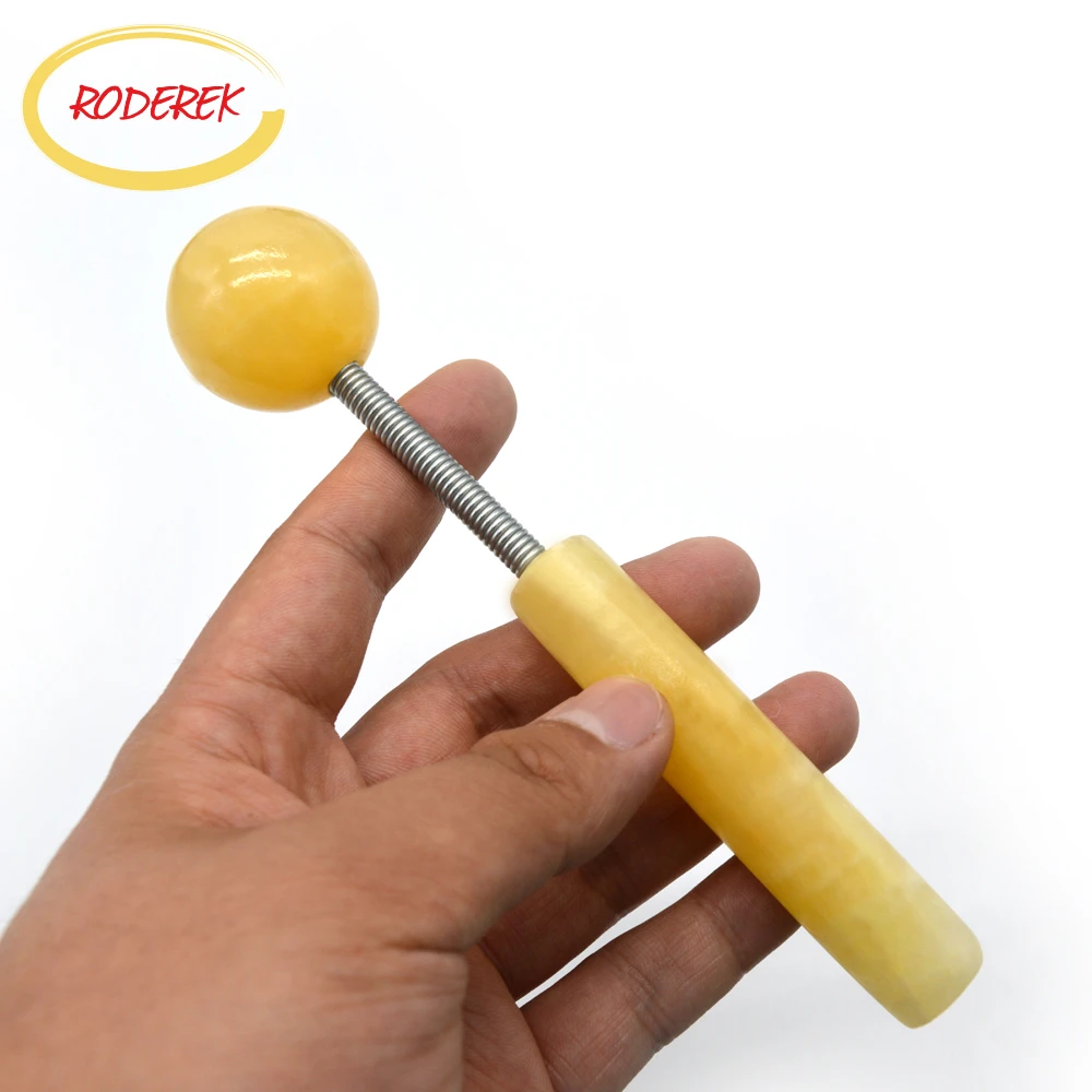 

Yellow Jade Roller Slimming Facial Massager Roller Anti Cellulite Face Lift Massage Hammer