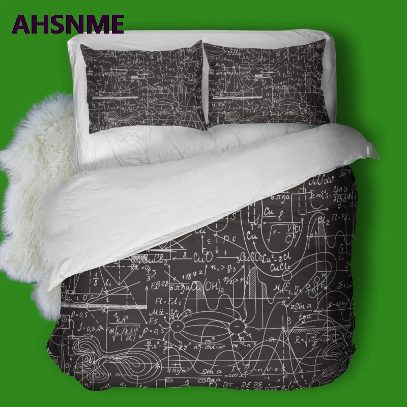 AHSNME School College GEEK Quilt cover Set Higher Mathematical formula Function relationship Bedding Set Customized King Bed Set