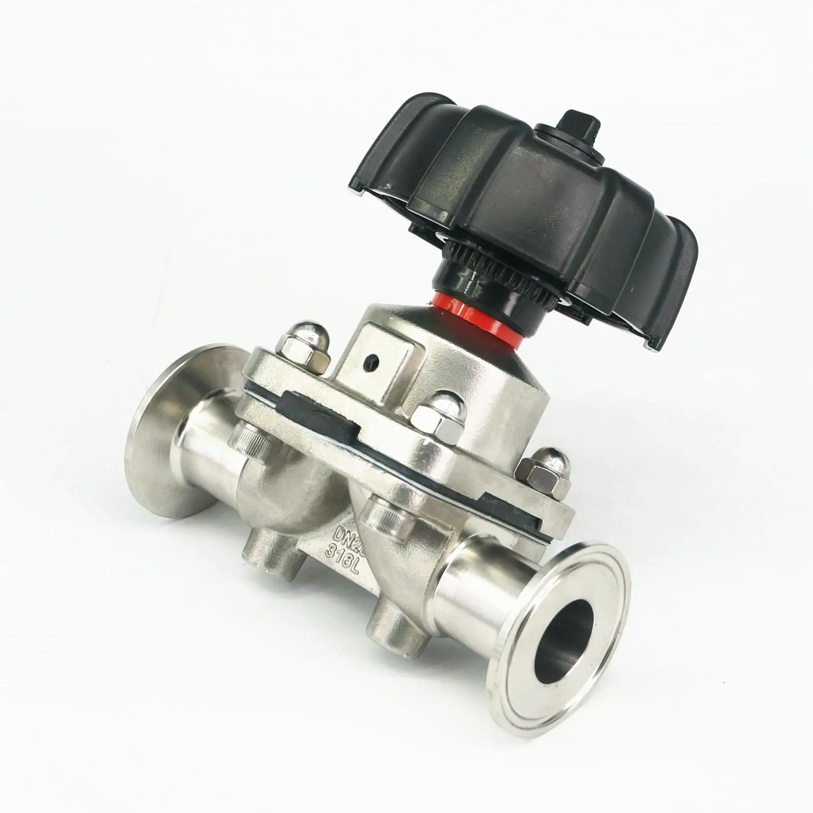 

19/25/32/38/51mm Tri Clamp 1.5" 2" 316 Stainless Steel Sanitary Diaphragm Valve Food Industries 10 Bar