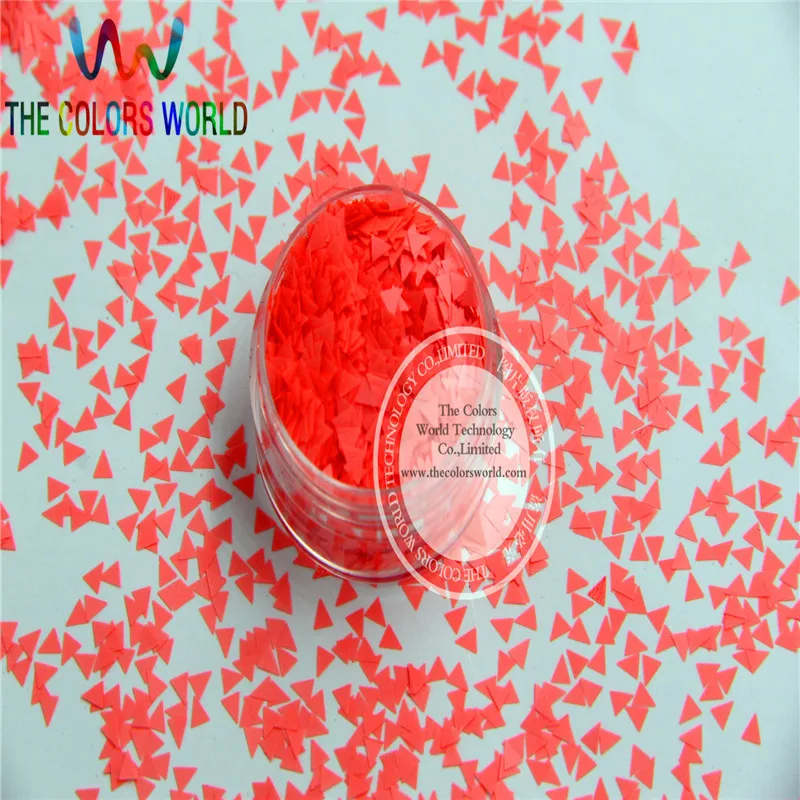 IN-H Solventbestendige Neon Roze Rode Kleur Driehoek Vorm Glitter voor Nagellak en DIY decoratie 1 Pack = 50g