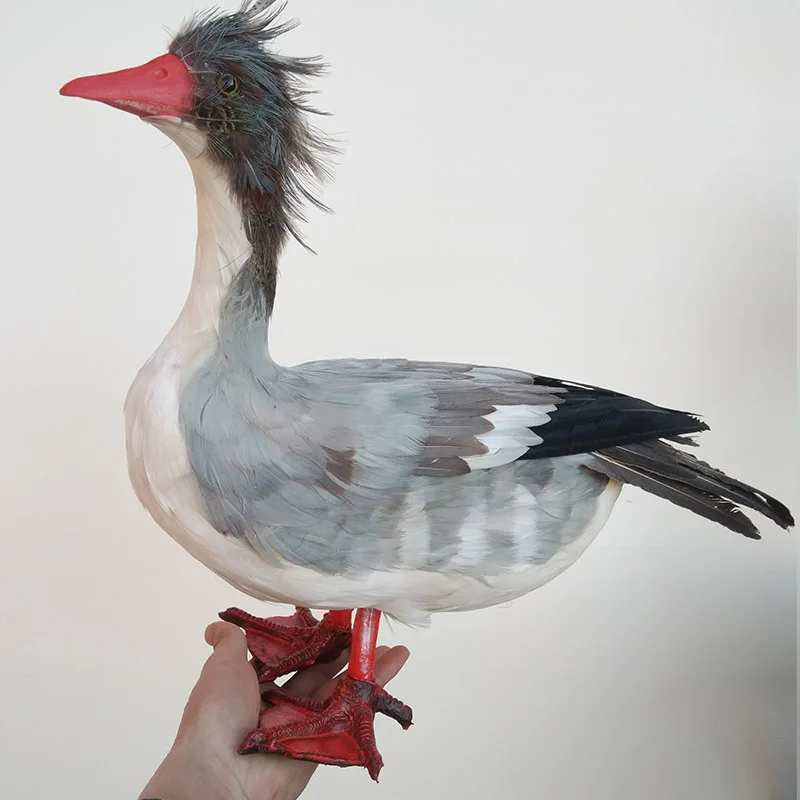 

large 50x40cm simulation trash duck foam&gray feathers fish duck model prop craft home garden decoration s2642