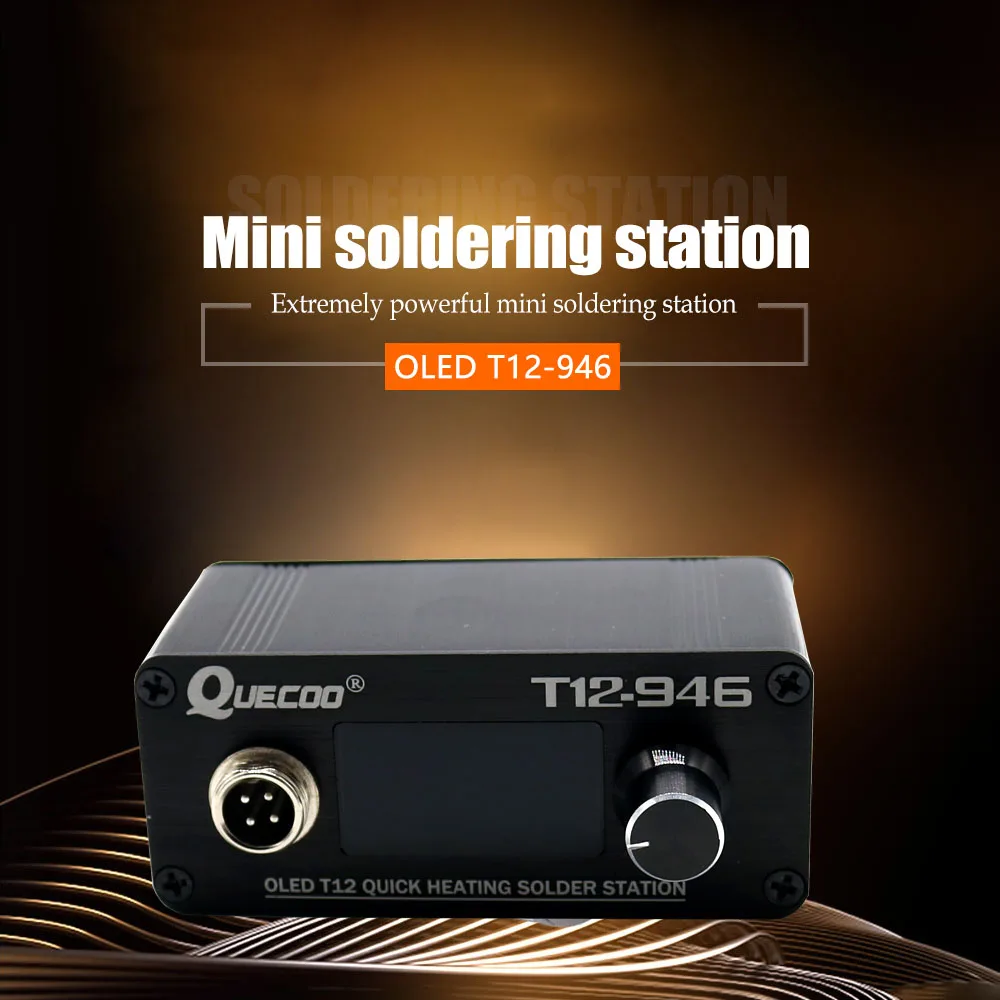 T12-946 Mini soldering station electronic bigger display Digital controller with 907 plastic handle iron tips no power source