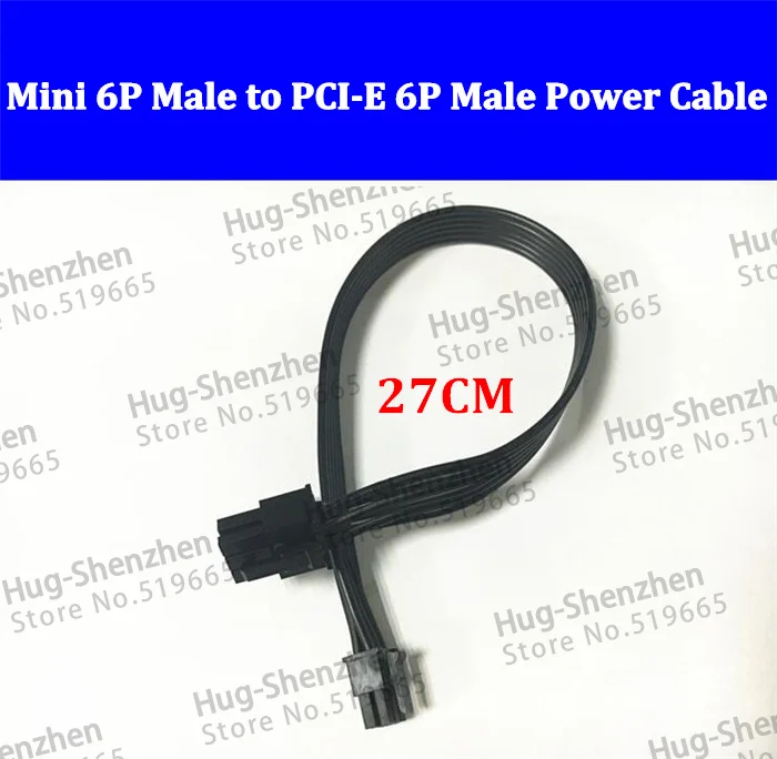 

High quality mini 6pin male to pcie 6pin male video card 6 pin to 6 pin power cable for Mac Pro G5 GTX680 GTX480---5pcs/lot