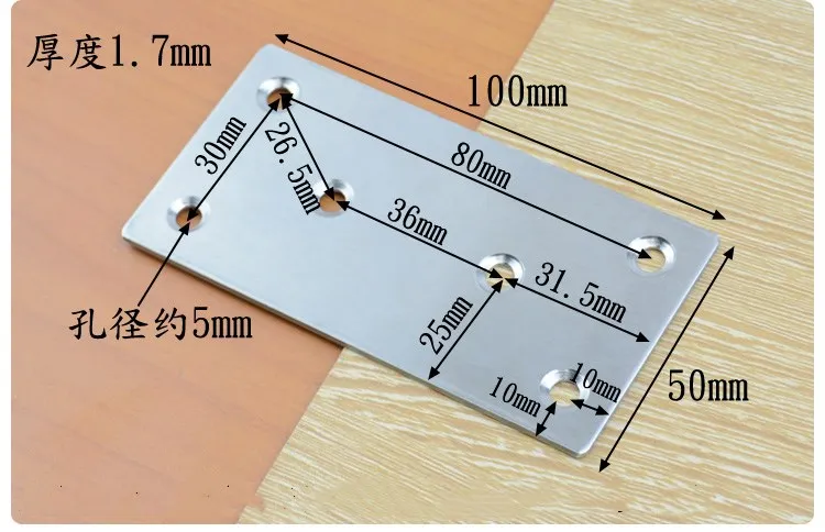4Pcs Edelstahl Ecke Code Connector Board Flugzeug Verbindung Code Flache Platte Tisch Stuhl Flache Winkel Code Wort Feste stück