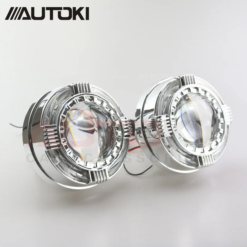 

Autoki New Quadrod 3.0 LED Shroud with Light Guide LED Daytime Running Light +3.0inch Full Metal Bi-xenon Projector Lens