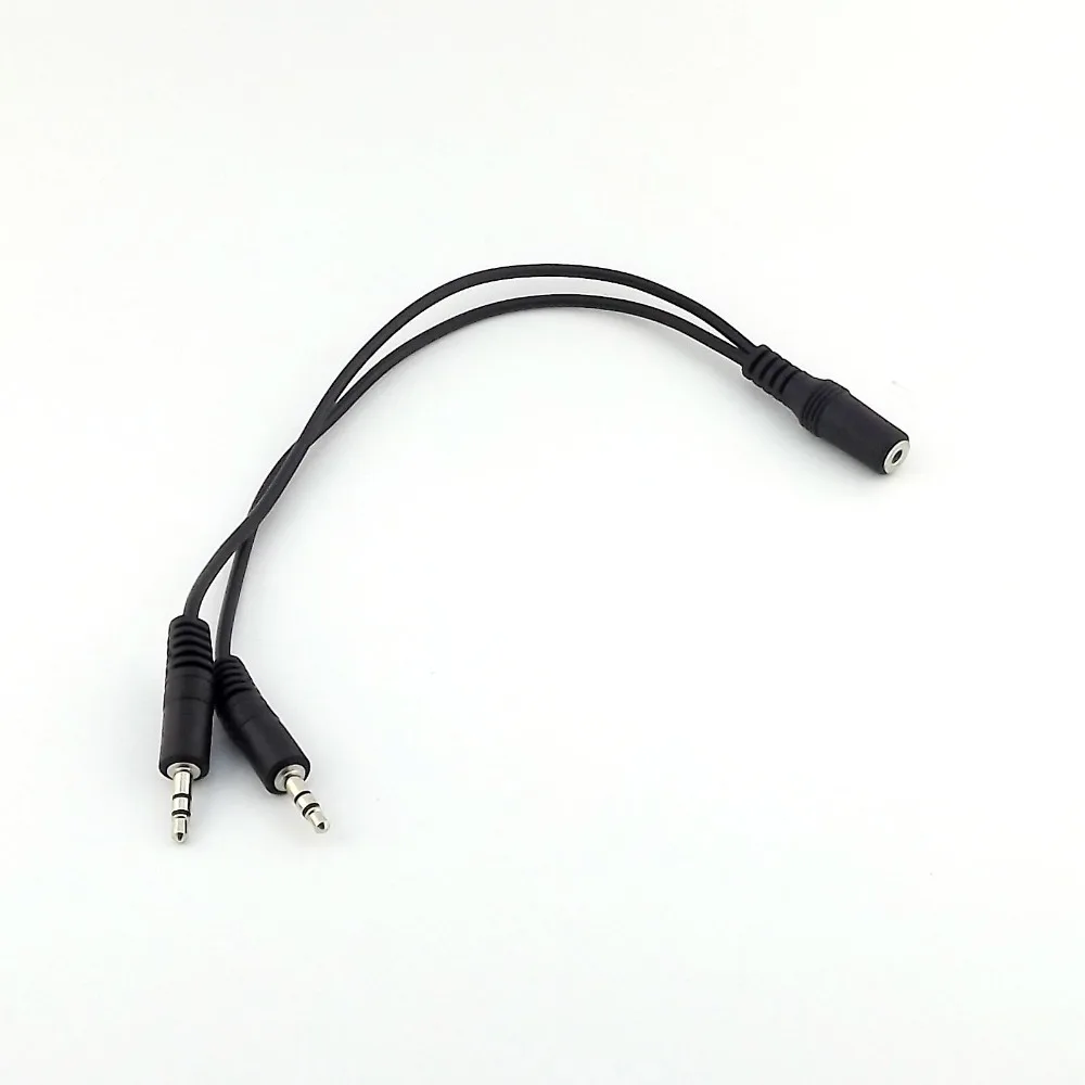 

10pcs 3.5mm Female Stereo To 2x 1/8" Male Y Splitter Headphone Audio Cable for MP4 MP3 28cm