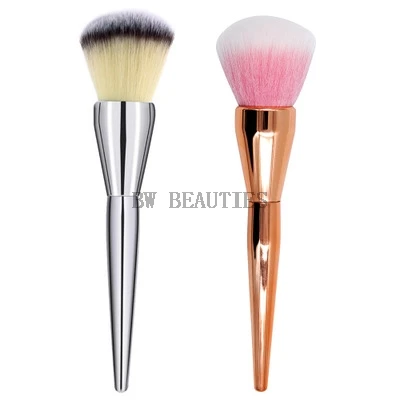 50Pcs/Lot Soft Very Big Beauty Powder Brush Makeup Brushes Blush Foundation Round Face Make Up Large Cosmetics Aluminum Brushes