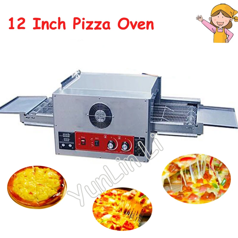 Electric Conveyor Pizza Oven Commercial 12 Inch Pizza Stove Oven Large Dispenser Cake Bread Pizza Making Machine 220V/380V