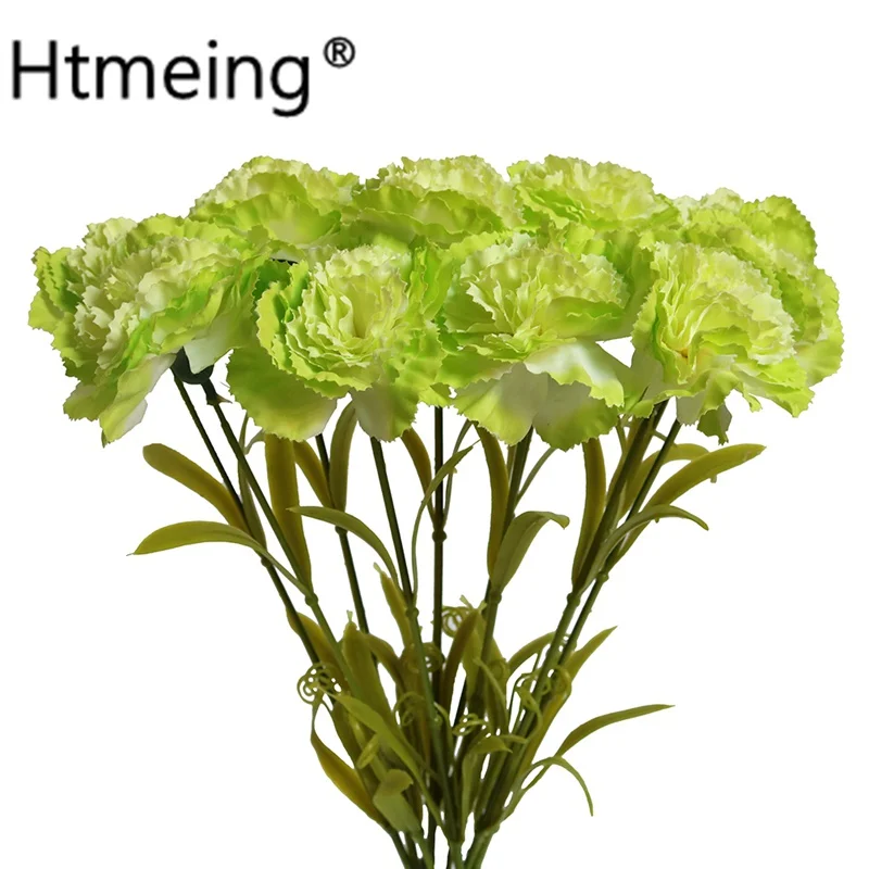 Artificial Carnation Flower silk flowers Fake Plant For Mother's Day Home Party Decoration