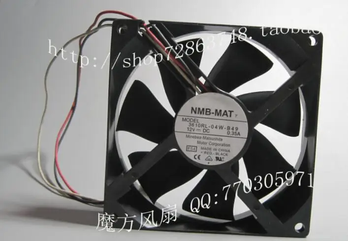 

Original NMB 9225 90*90*25 12V 0.35A 3610RL-04W-B49 three line projector cooling fan