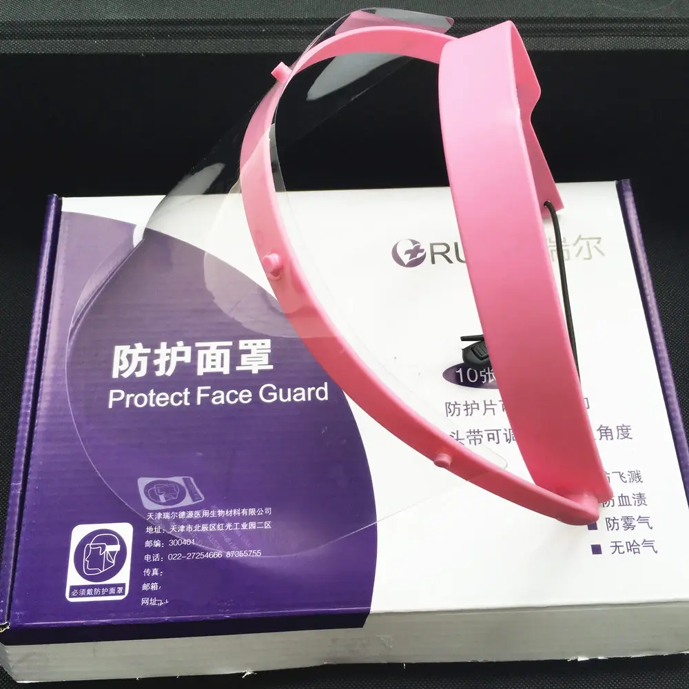 Dental Protective Face Shield 10Pcs Detachable Face Shield 1 shelf Anti-Fog Dustproof Replacement Mask