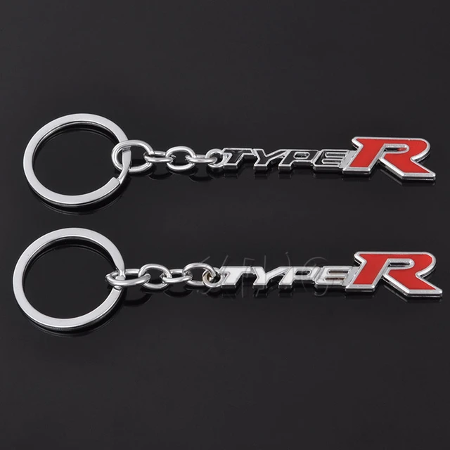 Metal Car Keyring Keychain Key Chain Key Ring Holder For Honda Type R TYPER Civic CRV City Accord Hrv Jazz Styling Accessories