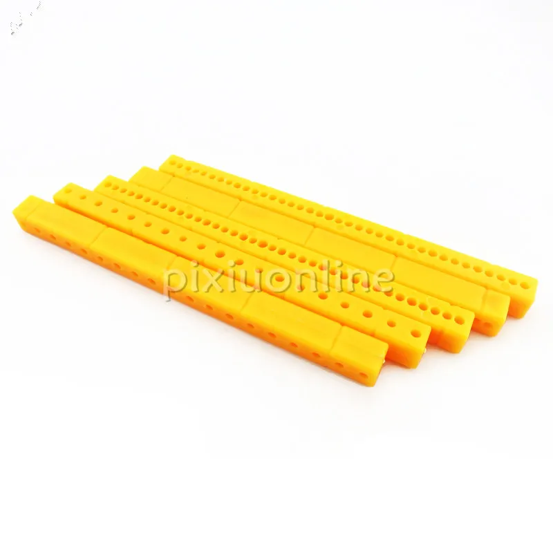 2pcs/pack J244b Yellow Color 95mm Plastic Stick Multi-aperture Plastic Connect Rods DIY Model Car Frame Stick Sell at a Loss