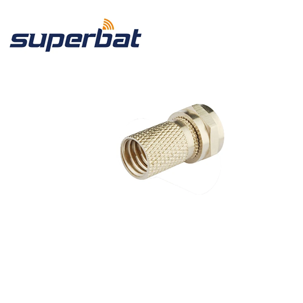 Superbat F twist-on Male Solder Straight RF Coaxial Connector for 50-5 Cable