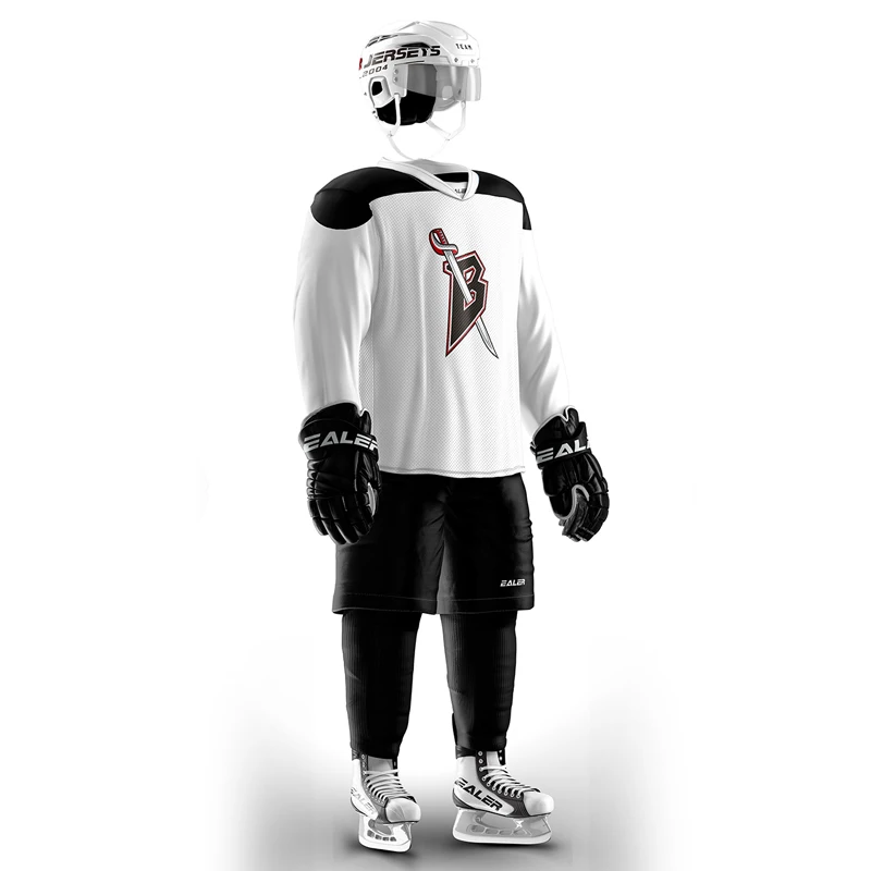 COLDOUTDOOR  ice hockey jersey with a logo accept put your name and number-white