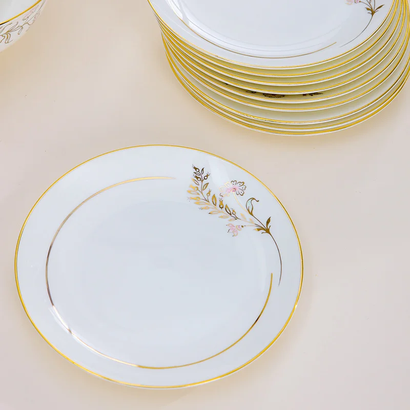 cutlery dinner Jingdezhen Ceramic Tableware Set American Bowl and Dish Set Household Bone Porcelain Bowl and Plate Western Style