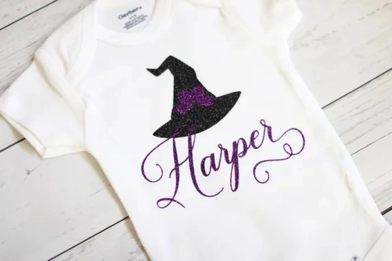 customize name witch My first halloween fall baby shower bodysuit onepiece romper Outfit  kids t shirts birthday tees singlets