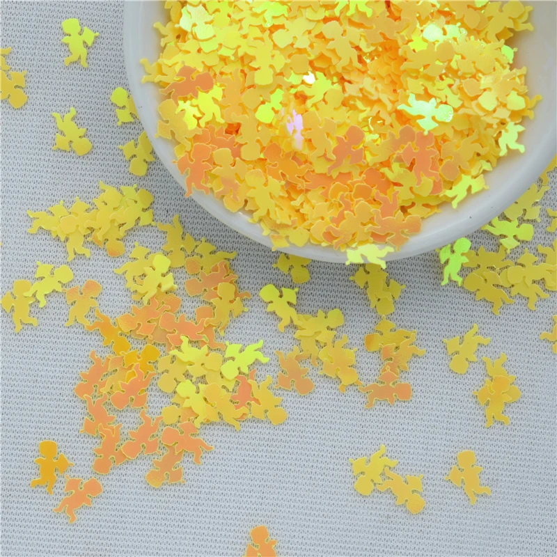 50g/lot 6*8mm Angel/Bowl man/character Flat Loose Sequins Paillette For Crafts Scrapbooking confetti decoration for kids DIY