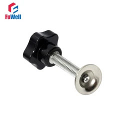 M10 수나사 별 손잡이 클램프, 베이클라이트 40mm 헤드, 자두 조임 너트 핸들, 기계식 블랙 엄지 너트