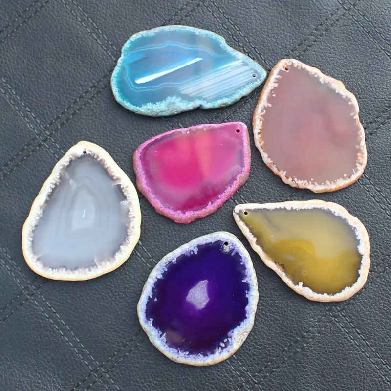 Ramdom 3pcs,Irregular Multicolor agate 30-90mm beads  , DIY Jewelry Making Beads ,We provide mixed wholesale for all items!