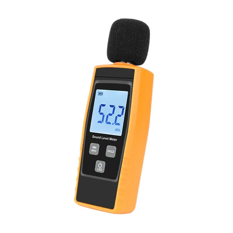 

Portable Digital Sound Level Meter Noise Level Tester 30-130dB In Decibels LCD Backlight Audio Sound Quality Control Data Hold