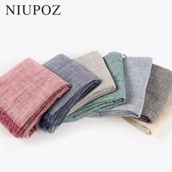 Big Size 100*200cm Unisex Women Winter Cotton Solid Scarf Men Warm Wrinkle Soft Tassel Bufandas Cachecol Long Shawl Pashmina