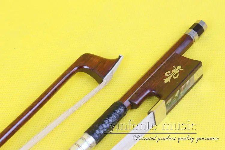 

X-0014-02 # 4 4Violin Bow Snakewood Straight High Quality Special Offer A Top ,Heavry weight white horse hair