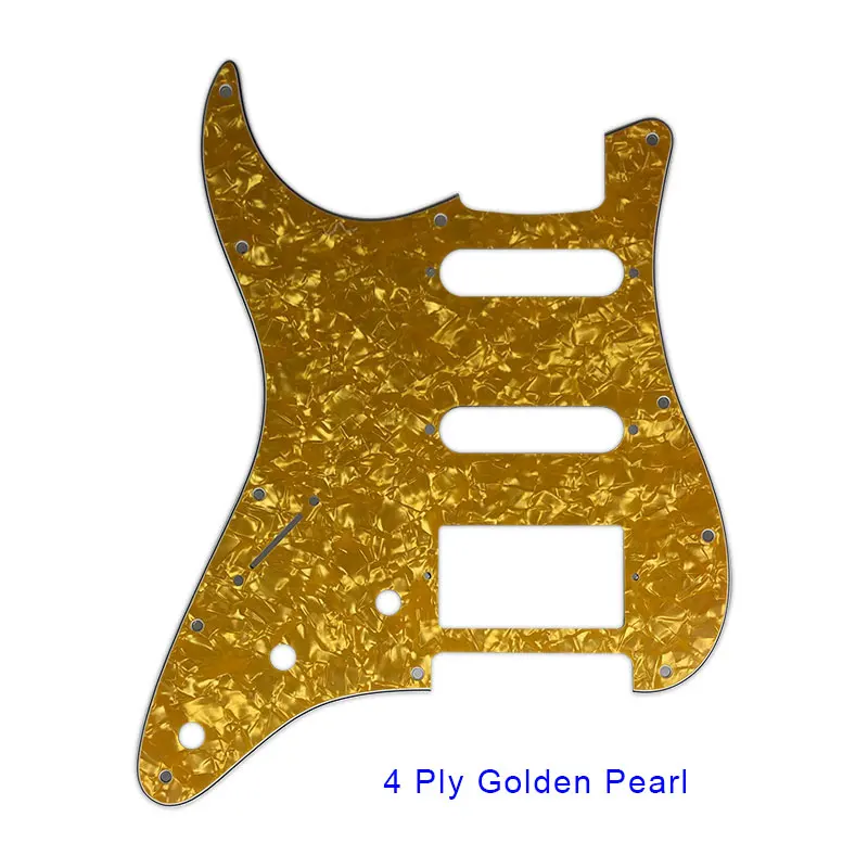 Pleroo Custom Guitar Parts - For Left Handed USA\\ Mexico Fd Strat 11 Holes HSS PAF Humbucker Guitar Pickguard Scratch Plate