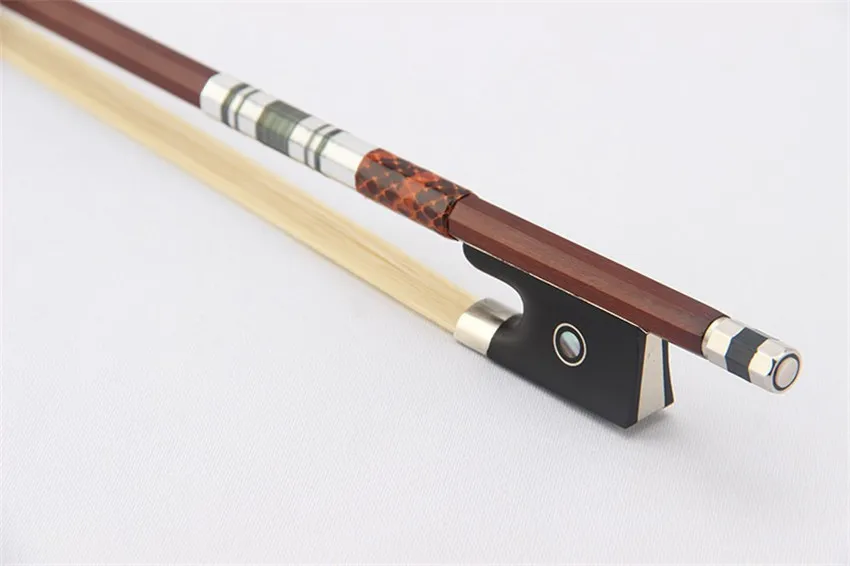 1 Stück Violinbogen, Größe 1/2, 1/4, 1/8, 3/4, 4/4, aus rotem Sandelholz, mit Pferdehaar, Zubehör. – Detail 9