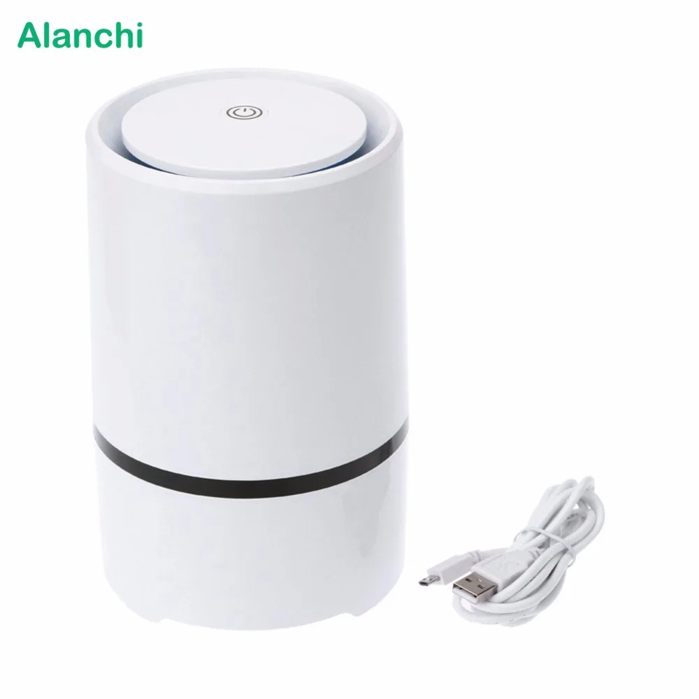 

Alanchi Home USB Air Purifier Mini Desktop Aroma Diffuser Air Cleaner Support HEPA filter Ionizer Fan 1pcs/lot