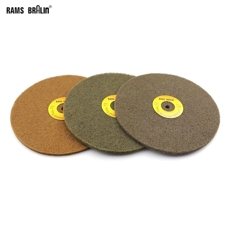 

12 pieces 8" * 1/3" * 5/8" Metal Surface Prep Buffing Blending Disc Nylon Polishing Pad