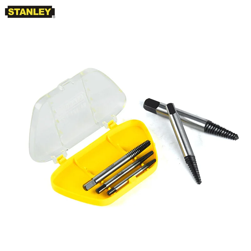 Stanley 5pcs E-Z speed out damaged screw extractor, broken screw removal set for bolt nut studs pipes tap remover bit extractors