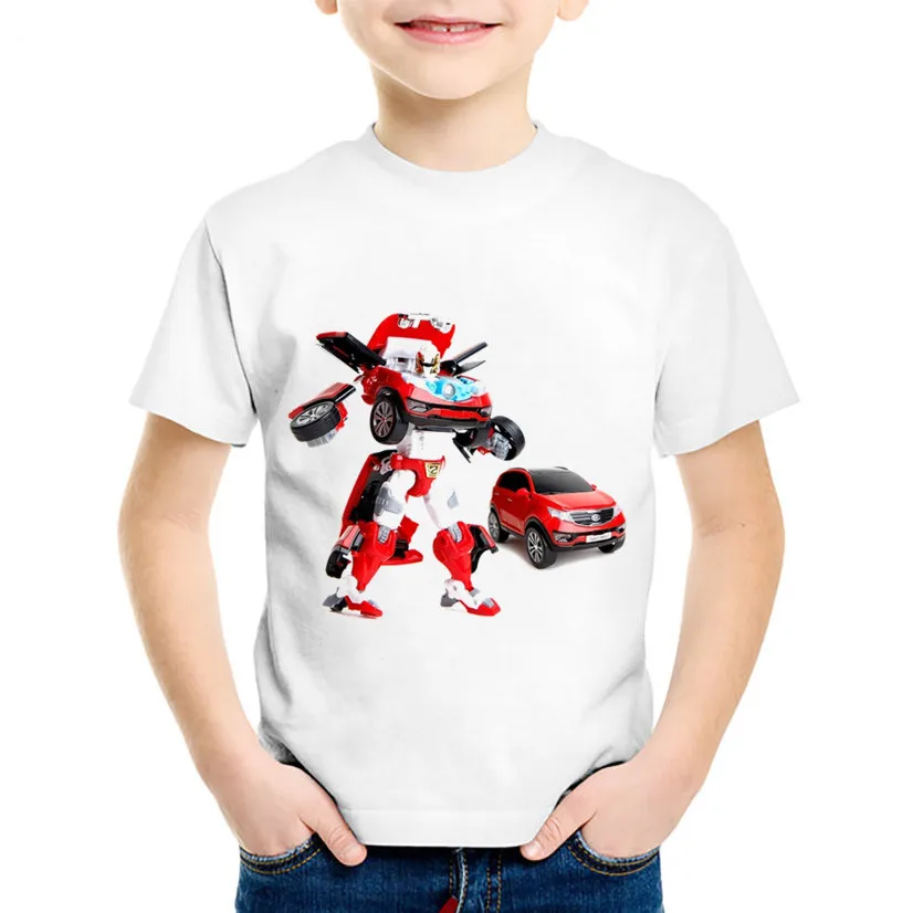 

Fashion Print Tobot Children Funny T-shirts Kids Car Toy Summer Short Sleeve Tees Boys/Girls Casual Tops Baby Clothes,HKP2179