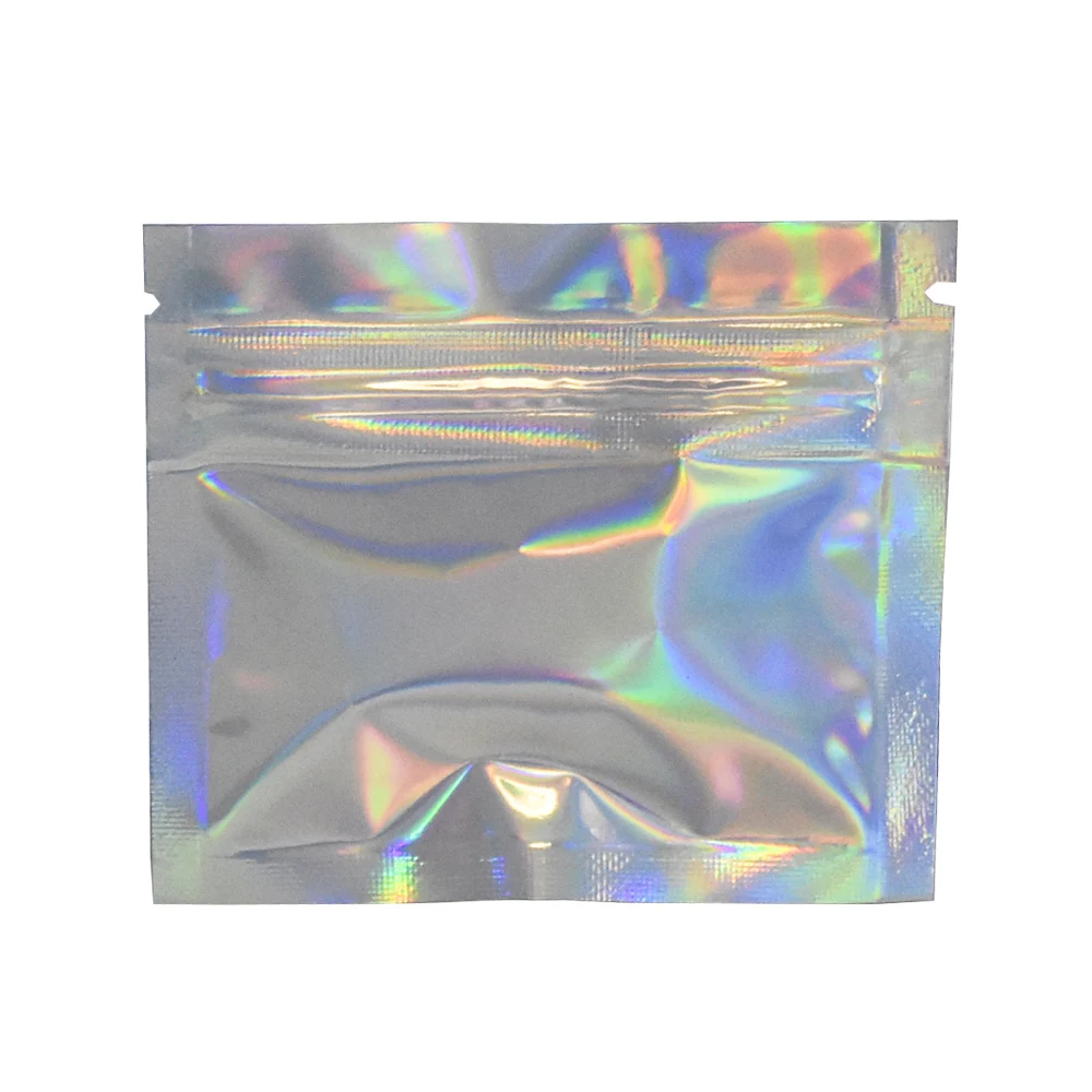 7.5*6cm Aluminum Foil Blank Zipper Top Package Bags Zip Lock Mylar Packaging Bag for Bulk Food Storage DHL Shipping 2000pcs/lot