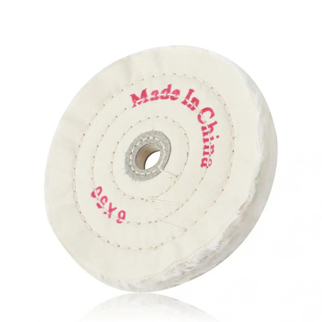 TORO 3 Inch T-shaped Cloth Buffing Polishing Wheel 1/2 in Arbor Buffer Grinder White Pad for Mirror / Surface / Car Polishing