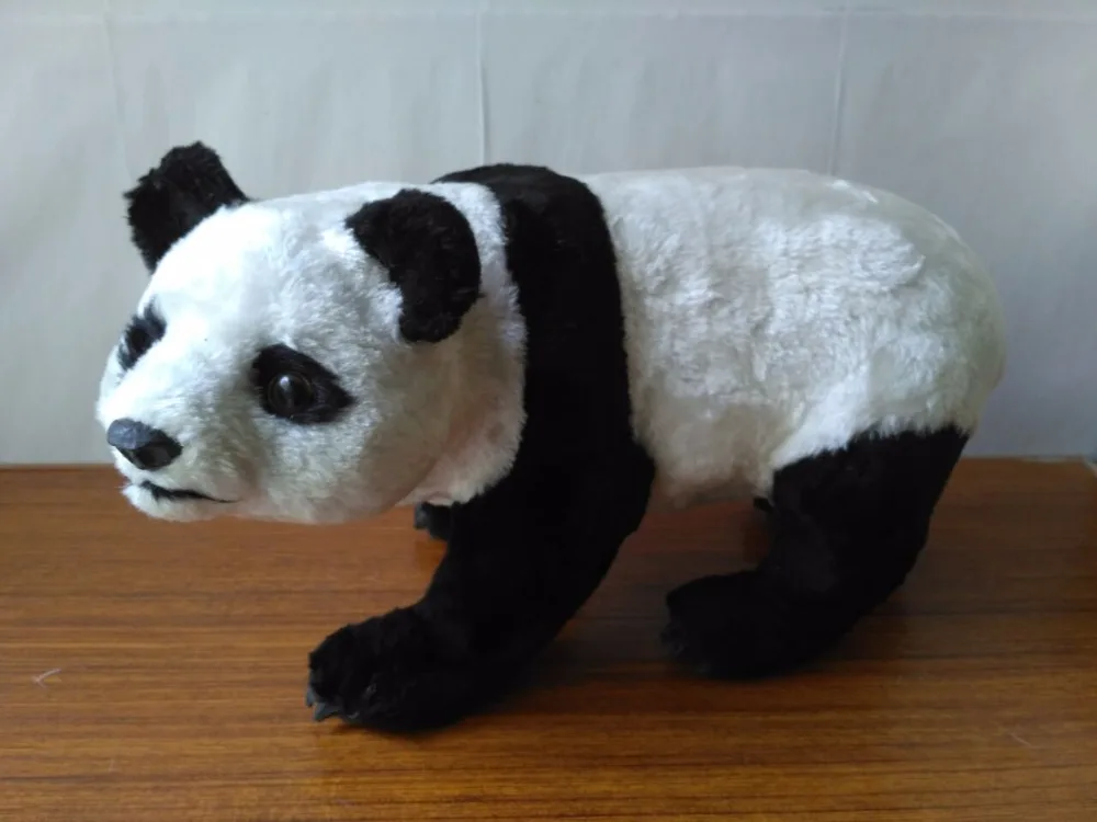 

large 42x20x22cm plastic&furs panda model handicraft prop,home decoration furnishings,toy gift d1333