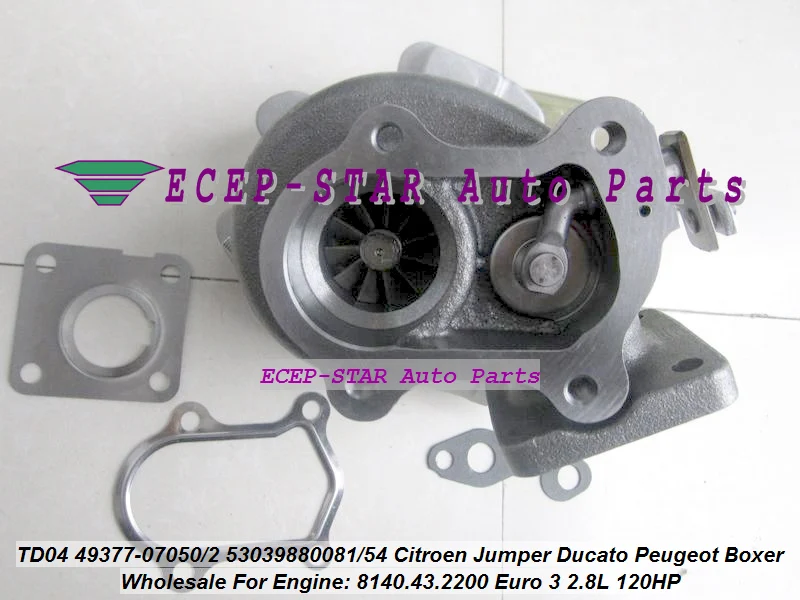 Turbo TD04 53039700081 53039700054 49377-07050 49377-07052 Turbocharger For Citroen Jumper Fo Fiat Ducato For Peugeot Boxer 2.8L