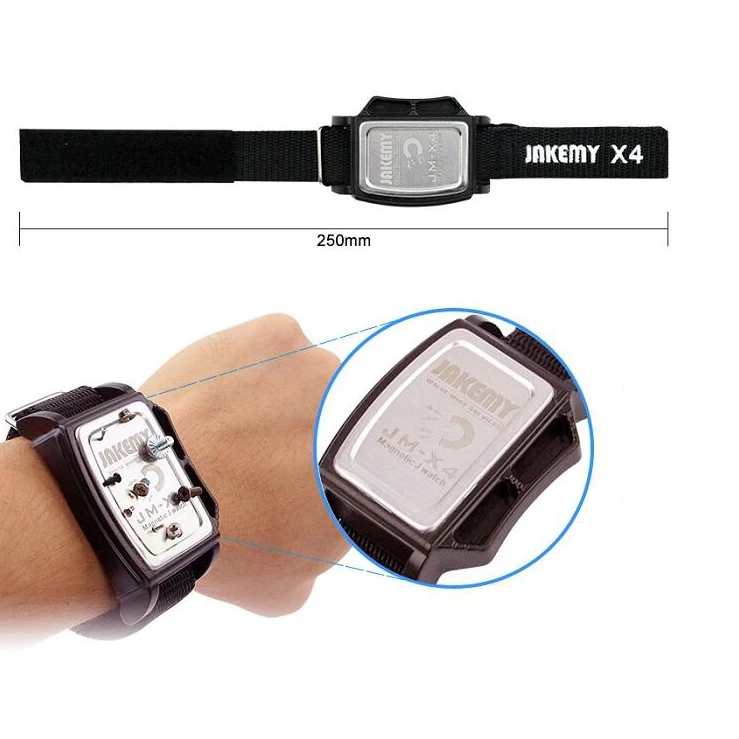 Novfix JM-X4 Components Adsorption Bracelet Powerful Magnetic Wrist Band Hold Small Metal Nuts Washers Screws Nails