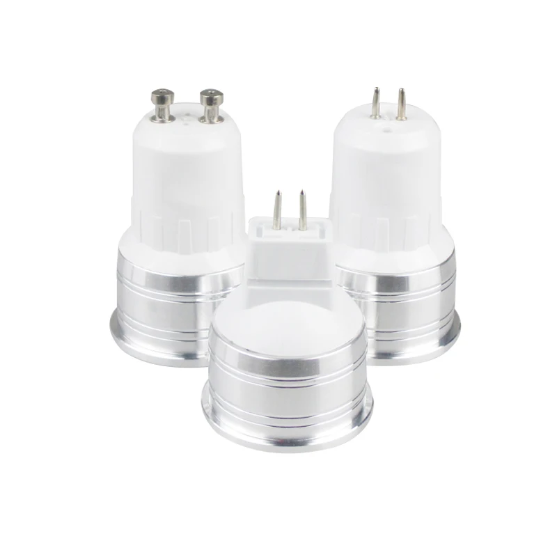 10pcs/Lot Ultra Bright 1W 3W  GU10 MR16 E27  LED Bulb 85-265V Led Spotlights Warm/Natural/Cool White Lamp 110V 220V DC 12V