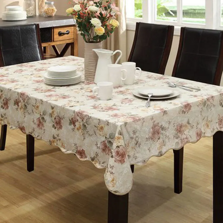 PVC Party Table Cloth Plastic Waterproof Oilproof Toalhas De Mesa Square TableCloth Printed Nappe Table Cover Overlay