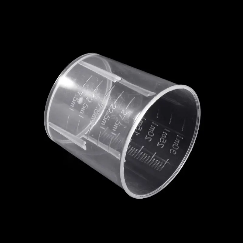10Pcs Laboratory Bottle Lab Test Measuring 30ml Container Cups with Cap Plastic Liquid Measuring Cups