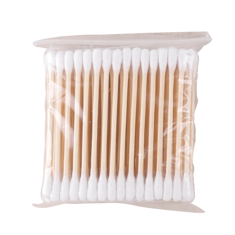 Cotons-tiges jetables à Double tête, lot de 5/10 sachets, bâtonnets en bois pour Microblading, nettoyage du nez, des oreilles, outils de soins de